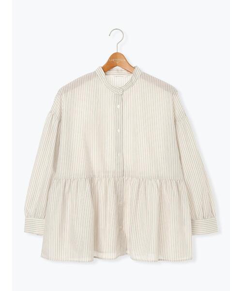 Lugnoncure（ルノンキュール）の「アソートペプラムブラウス（シャツ/ブラウス・レディース・ブルー/ブラック/オフホワイト/ベージュ・F）」の17枚目の写真