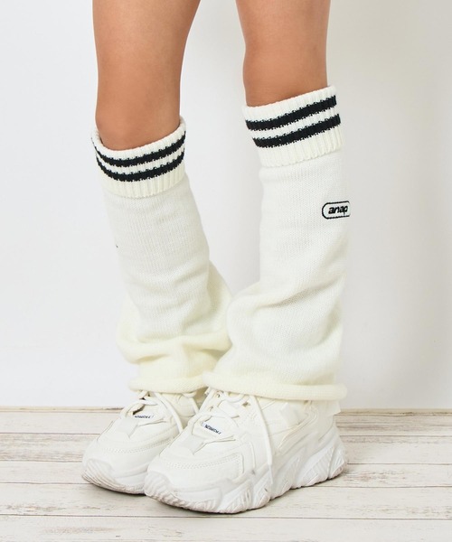 ライン入りレッグウォーマー【ジュニアお揃い】（ソックス/靴下