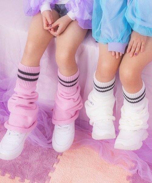 ライン入りレッグウォーマー【ジュニアお揃い】（ソックス/靴下