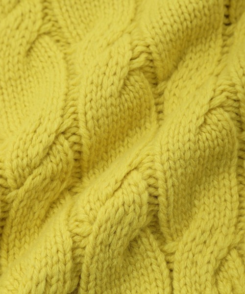 ADAM ET ROPE'（アダムエロペ）の「【サステナブル】ケーブルハーフスリーブニット（ニット/セーター・レディース・イエロー系その他/チャコールグレー/オフホワイト・FREE）」の21枚目の写真