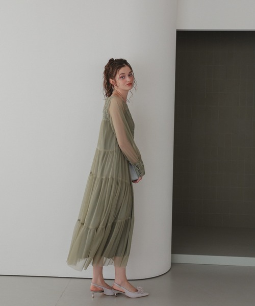 モールレースサイドティアードドレス（ドレス）｜Dorry Doll（ドリー