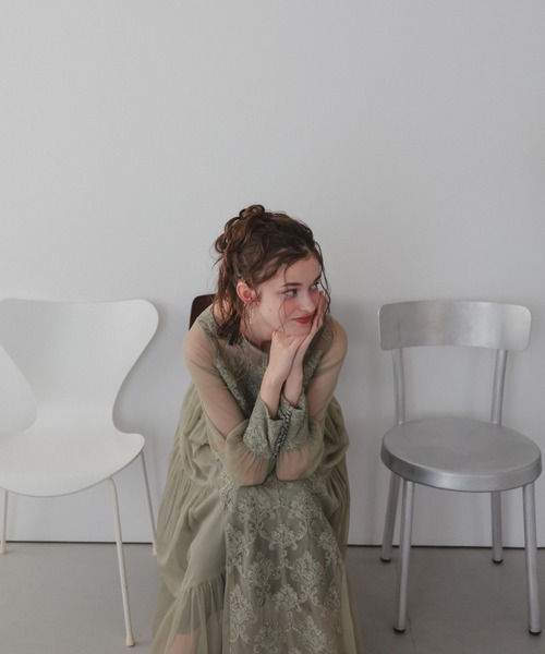 モールレースサイドティアードドレス（ドレス）｜Dorry Doll（ドリー