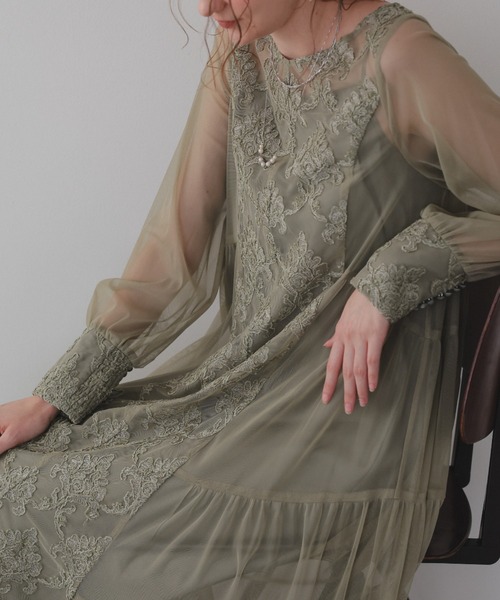 モールレースサイドティアードドレス（ドレス）｜Dorry Doll（ドリー