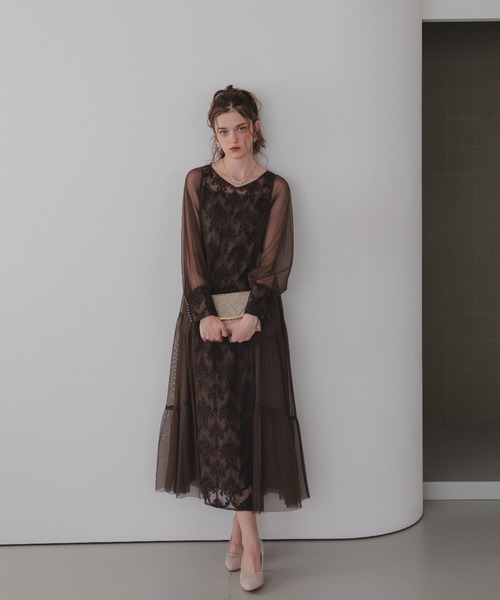 モールレースサイドティアードドレス（ドレス）｜Dorry Doll（ドリー