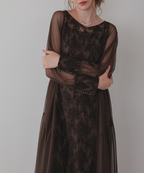 モールレースサイドティアードドレス（ドレス）｜Dorry Doll（ドリー