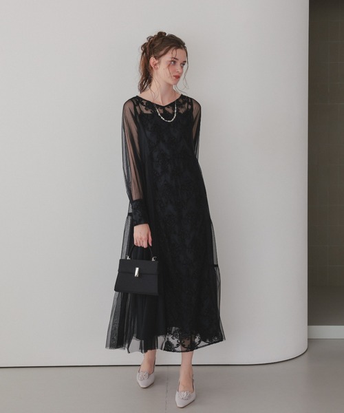 ★新品★ドリードール　モールレースサイドティアードドレス　結婚式　パーティー モールレースサイドティアードドレス（ドレス）｜Dorry Doll（ドリー