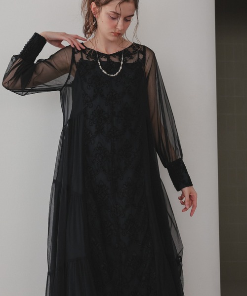 ★新品★ドリードール　モールレースサイドティアードドレス　結婚式　パーティー モールレースサイドティアードドレス（ドレス）｜Dorry Doll（ドリー