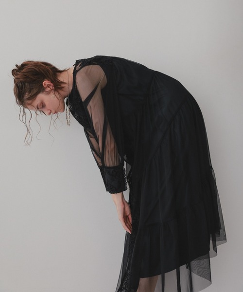 モールレースサイドティアードドレス（ドレス）｜Dorry Doll（ドリー