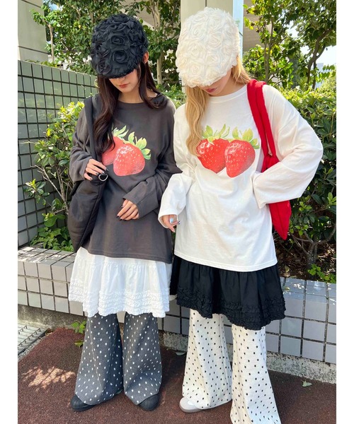 WC(ダブル シー)の「フリルミドルスカート(スカート・レディース・ブラック/ホワイト・FREE)」の8枚目の写真