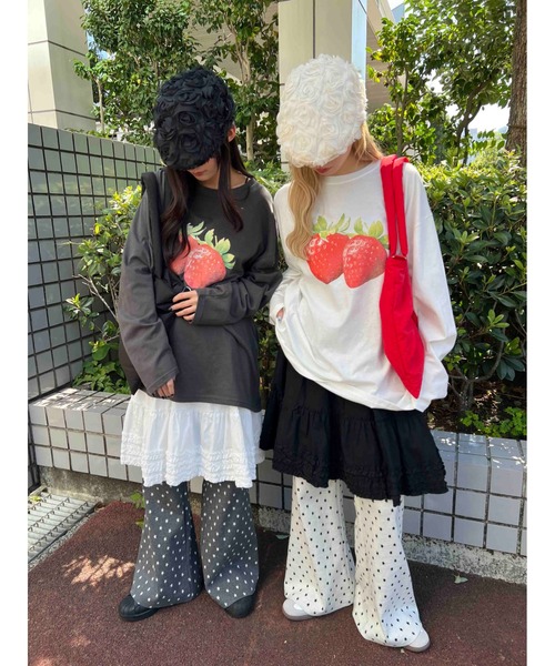 WC(ダブル シー)の「フリルミドルスカート(スカート・レディース・ブラック/ホワイト・FREE)」の9枚目の写真