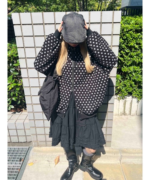 WC(ダブル シー)の「フリルミドルスカート(スカート・レディース・ブラック/ホワイト・FREE)」の7枚目の写真