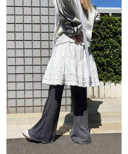 WC(ダブル シー)の「フリルミドルスカート(スカート・レディース・ブラック/ホワイト・FREE)」の21枚目の写真