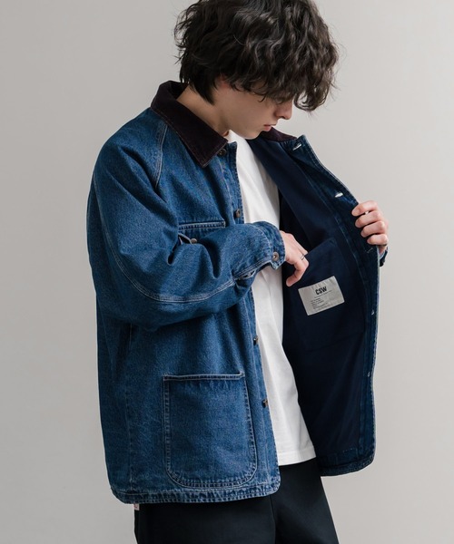 KRIFF MAYER(クリフメイヤー)の「KRIFF MAYER クリフメイヤー オーバーサイズ襟コーデュロイ裏フリースデニムカバーオール デニムジャケット 2515107(デニムジャケット・メンズ・ライトブルー/ナチュラル/ダークブルー/チャコール・L/XL/M)」の16枚目の写真