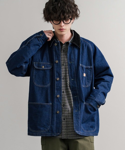 KRIFF MAYER(クリフメイヤー)の「KRIFF MAYER クリフメイヤー オーバーサイズ襟コーデュロイ裏フリースデニムカバーオール デニムジャケット 2515107(デニムジャケット・メンズ・ライトブルー/ナチュラル/ダークブルー/チャコール・L/XL/M)」の19枚目の写真
