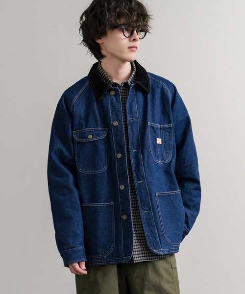 KRIFF MAYER(クリフメイヤー)の「KRIFF MAYER クリフメイヤー オーバーサイズ襟コーデュロイ裏フリースデニムカバーオール デニムジャケット 2515107(デニムジャケット・メンズ・ライトブルー/ナチュラル/ダークブルー/チャコール・L/XL/M)」の20枚目の写真