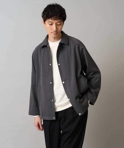 a.v.v(アーヴェヴェ)の「【洗濯機で洗える】ラグランスリーブショートブルゾン(その他アウター・メンズ・チャコールグレー/ライトブラウン・46/48)」の12枚目の写真
