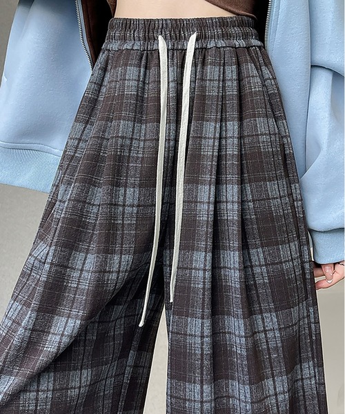 MAISON DE THERESE（メゾン ド テレーズ）の「チェック ハイウエストワイドパンツ（その他パンツ・レディース・ブラック/ブラウン/ネイビー・S/M/L）」の15枚目の写真