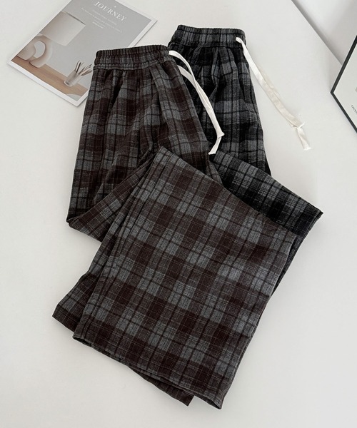 MAISON DE THERESE（メゾン ド テレーズ）の「チェック ハイウエストワイドパンツ（その他パンツ・レディース・ブラック/ブラウン/ネイビー・S/M/L）」の16枚目の写真