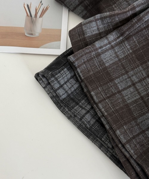 MAISON DE THERESE（メゾン ド テレーズ）の「チェック ハイウエストワイドパンツ（その他パンツ・レディース・ブラック/ブラウン/ネイビー・S/M/L）」の18枚目の写真