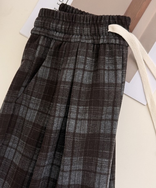 MAISON DE THERESE（メゾン ド テレーズ）の「チェック ハイウエストワイドパンツ（その他パンツ・レディース・ブラック/ブラウン/ネイビー・S/M/L）」の21枚目の写真