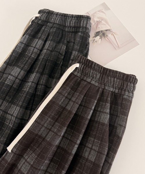 MAISON DE THERESE（メゾン ド テレーズ）の「チェック ハイウエストワイドパンツ（その他パンツ・レディース・ブラック/ブラウン/ネイビー・S/M/L）」の19枚目の写真