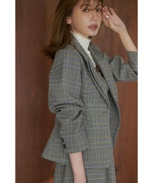 &. NOSTALGIA | 【美香さんコラボ】二重衿チェックジャケット(テーラードジャケット)
