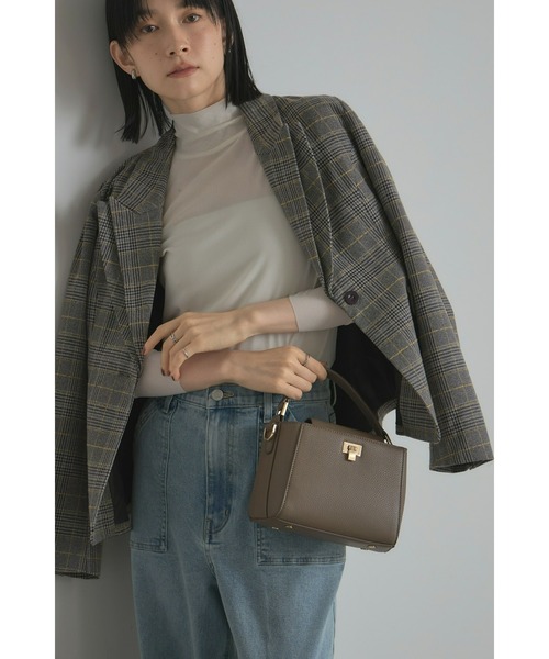 &. NOSTALGIA（アンドドットノスタルジア）の「【美香さんコラボ】二重衿チェックジャケット（テーラードジャケット・レディース・チャコールグレー/ブラウン・M）」の7枚目の写真