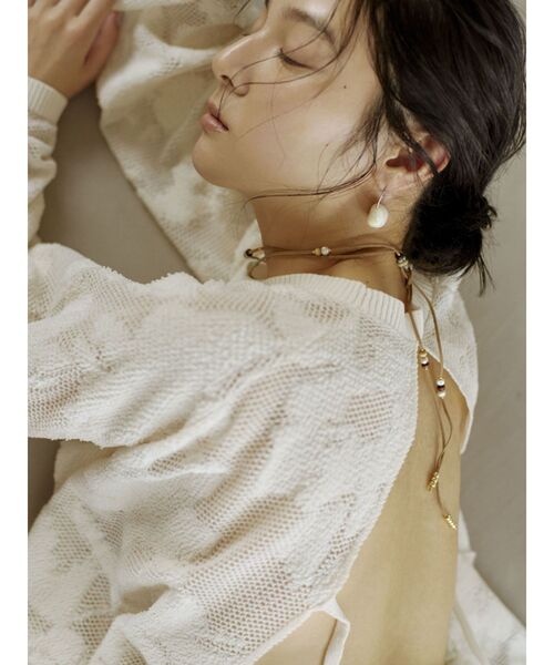 Ungrid（アングリッド）の「ウッドコンビフェイクレザーネックレス（ネックレス・レディース・ブラック/ブラウン・FREE）」の2枚目の写真