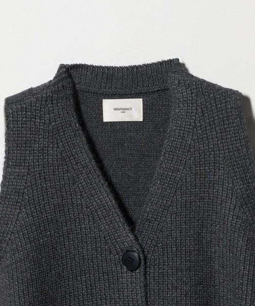 WRAPINKNOT（ラッピンノット）の「＜WRAPINKNOT＞ニット ベスト（ベスト・レディース・ダークグレー・0）」の8枚目の写真