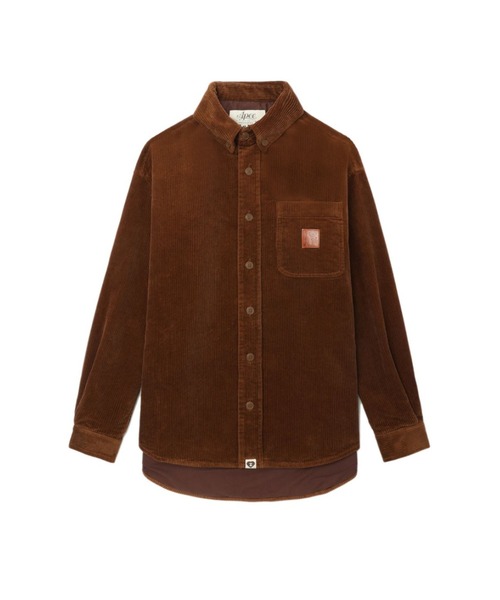 A BATHING APE(アベイシングエイプ)の「PU BADGE CORDUROY SHIRT JACKET(その他アウター・レディース・ブラウン・FREE)」の1枚目の写真