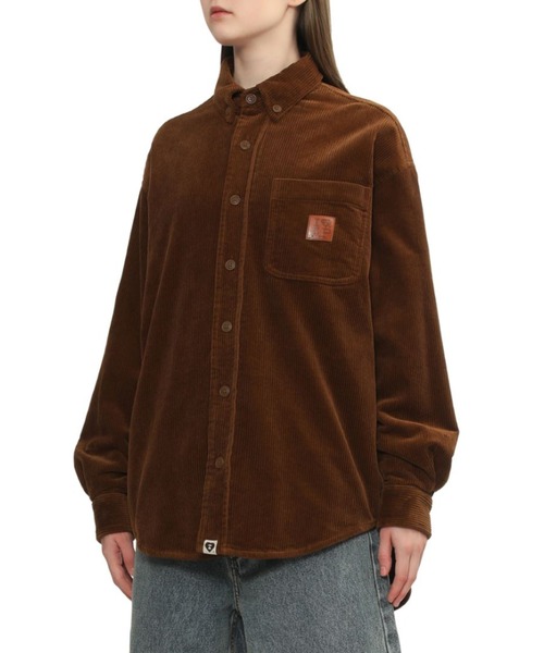 A BATHING APE(アベイシングエイプ)の「PU BADGE CORDUROY SHIRT JACKET(その他アウター・レディース・ブラウン・FREE)」の3枚目の写真