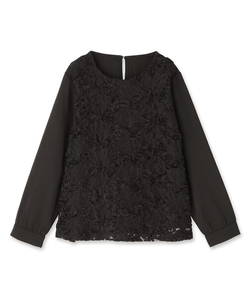 Sunauna(スーナウーナ)の「【モールレース/セットアップ可】パフスリーブブラウス(シャツ/ブラウス・レディース・オフホワイト/ブラック/ダークウッド・38/40)」の5枚目の写真