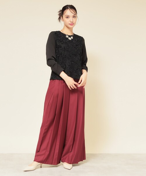 Sunauna(スーナウーナ)の「【モールレース/セットアップ可】パフスリーブブラウス(シャツ/ブラウス・レディース・オフホワイト/ブラック/ダークウッド・38/40)」の11枚目の写真