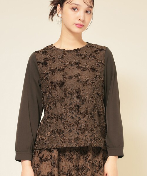 Sunauna(スーナウーナ)の「【モールレース/セットアップ可】パフスリーブブラウス(シャツ/ブラウス・レディース・オフホワイト/ブラック/ダークウッド・38/40)」の17枚目の写真