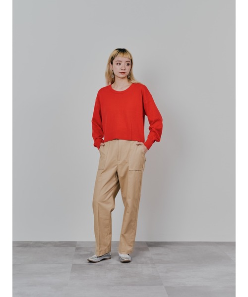 TEVALT（ヴァレット）の「バックスリットカシミアニットトップス（ニット/セーター・レディース・ネイビー/ライトグレー/レッド/グリーン・38）」の6枚目の写真