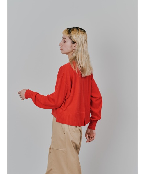 TEVALT（ヴァレット）の「バックスリットカシミアニットトップス（ニット/セーター・レディース・ネイビー/ライトグレー/レッド/グリーン・38）」の22枚目の写真