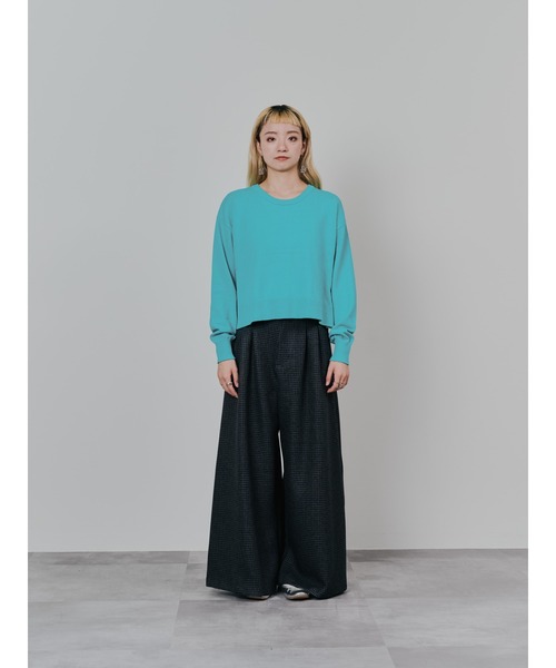 TEVALT（ヴァレット）の「バックスリットカシミアニットトップス（ニット/セーター・レディース・ネイビー/ライトグレー/レッド/グリーン・38）」の17枚目の写真