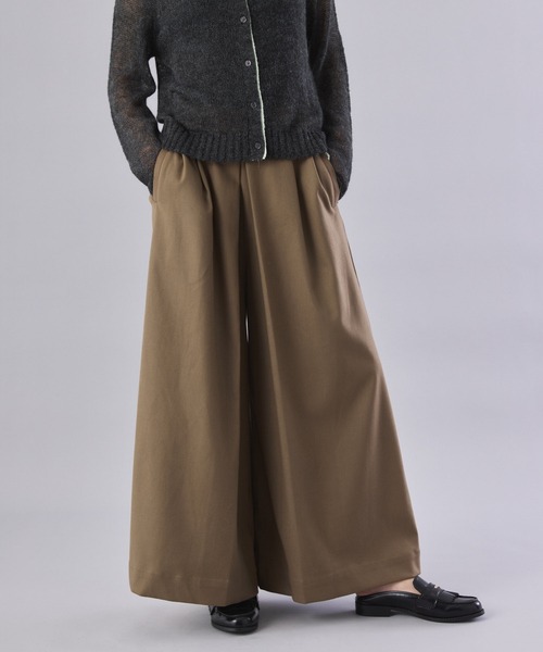 Muscat(マスカット)の「ボックスタックワイドパンツ(その他パンツ・レディース・グレー/ブラック/チャコールグレー・F)」の3枚目の写真