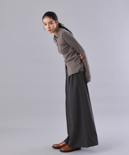 Muscat(マスカット)の「ボックスタックワイドパンツ(その他パンツ・レディース・グレー/ブラック/チャコールグレー・F)」の12枚目の写真