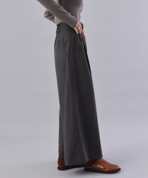 Muscat(マスカット)の「ボックスタックワイドパンツ(その他パンツ・レディース・グレー/ブラック/チャコールグレー・F)」の15枚目の写真