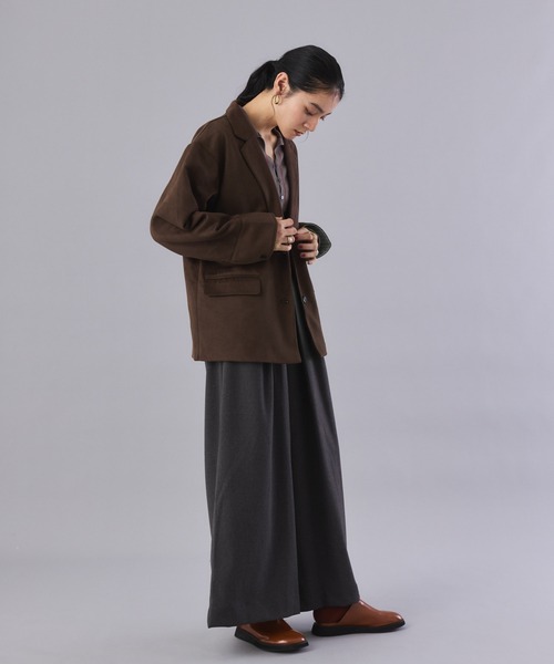 Muscat(マスカット)の「ボックスタックワイドパンツ(その他パンツ・レディース・グレー/ブラック/チャコールグレー・F)」の22枚目の写真