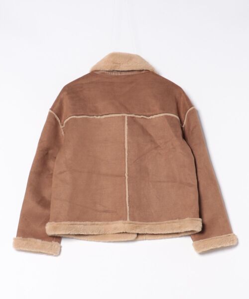 セール】もこもこムートンジャケット＆ミニバッグSET／3色展開