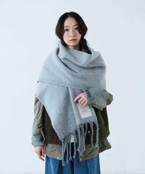 Barbour(バブアー)の「【BARBOUR/バブアー】Ellison Scarf / エリソンスカーフ / 大判スカーフ(ストール/ショール・レディース・アイボリー/グレー・フリー)」の5枚目の写真