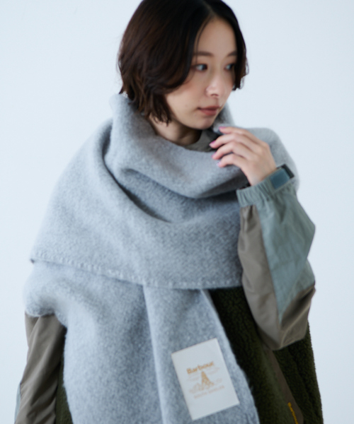 Barbour(バブアー)の「【BARBOUR/バブアー】Ellison Scarf / エリソンスカーフ / 大判スカーフ(ストール/ショール・レディース・アイボリー/グレー・フリー)」の7枚目の写真
