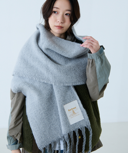 Barbour(バブアー)の「【BARBOUR/バブアー】Ellison Scarf / エリソンスカーフ / 大判スカーフ(ストール/ショール・レディース・アイボリー/グレー・フリー)」の8枚目の写真