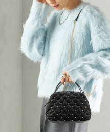 SHIPS | ポリエステル ベロア キルティング バッグ(ショルダーバッグ)