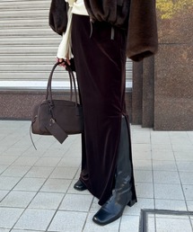 Henon.（ヘノン）の「VELOR I-LINE SKIRT（スカート）」