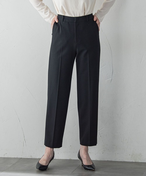 la.f…（ラエフ）の「ピクシエスタストレートパンツ≪洗濯機で洗える≫（スラックス・レディース・キャメル/ブラック系その他/ブラック/ホワイト・9号/11号/7号）」の3枚目の写真