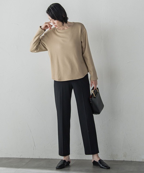 la.f…（ラエフ）の「ピクシエスタストレートパンツ≪洗濯機で洗える≫（スラックス・レディース・キャメル/ブラック系その他/ブラック/ホワイト・9号/11号/7号）」の22枚目の写真
