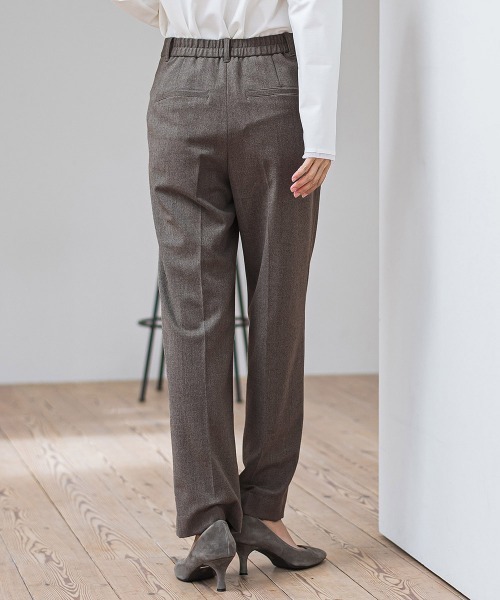 la.f…（ラエフ）の「ピクシエスタストレートパンツ≪洗濯機で洗える≫（スラックス・レディース・キャメル/ブラック系その他/ブラック/ホワイト・9号/11号/7号）」の15枚目の写真
